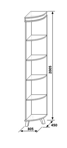 Полка угловая Орфей-11 КМК 0364.5